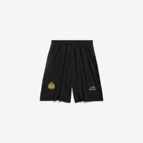 Løse fodboldshorts til mænd i sort