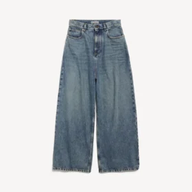Løse jeans til kvinder med lav skridt i snavset vintageblå Løse jeans til kvinder med lav skridt i snavset vintageblå