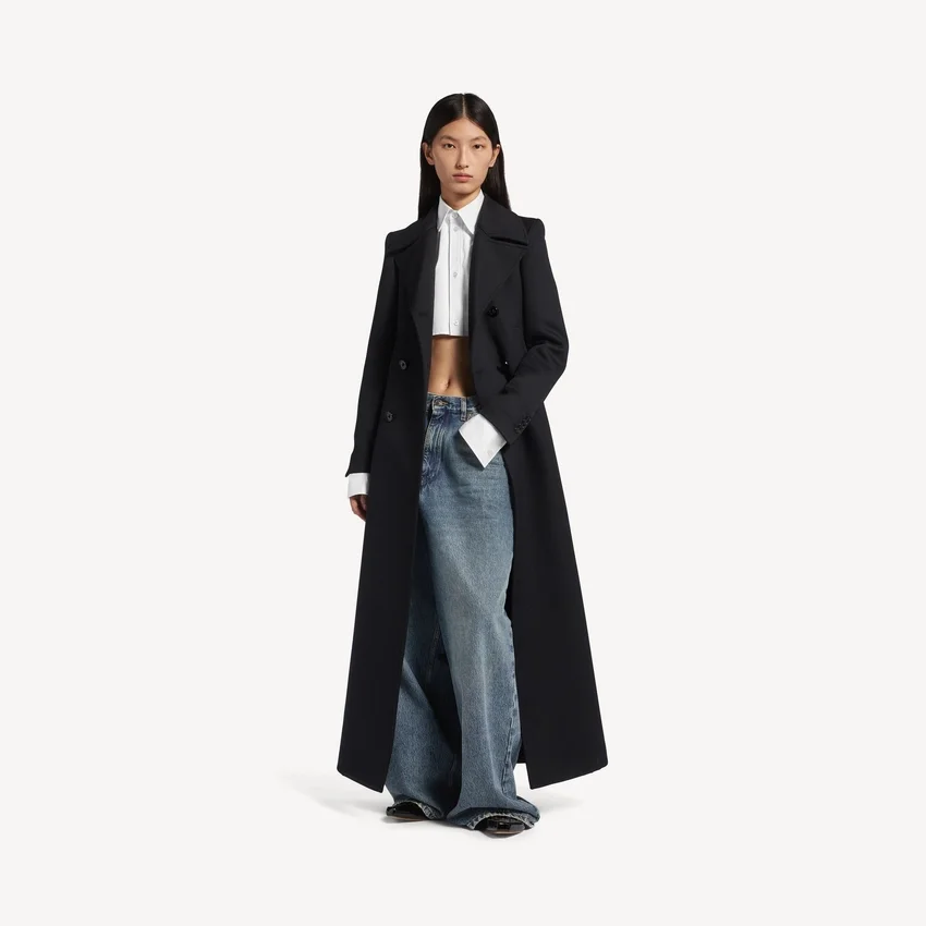 Løse jeans til kvinder med lav skridt i snavset vintageblå Løse jeans til kvinder med lav skridt i snavset vintageblå