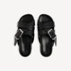 Men’s mules with belt in black Men’s mules with belt in black