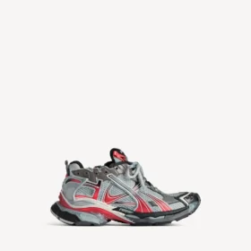 Men’s Runner sneaker i grå/rød/sort med farveovergang