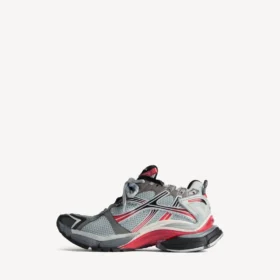 Men’s Runner sneaker i grå/rød/sort med farveovergang