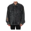 Metallica Oversized Denim Jakke “Washed Black Orange” 694504TBP471055