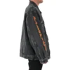 Metallica Oversized Denim Jakke “Washed Black Orange” 694504TBP471055