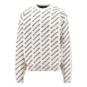 Mini Allover Logo Sweater “White Black” 736247T32339054
