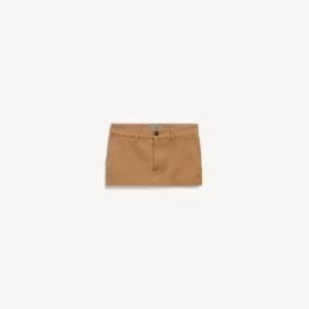 Mini-bomuldsnederdel til kvinder i beige