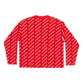 Mini-cardigan med logo overalt “Red White” 699822T32336090