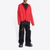 Mini-cardigan med logo overalt “Red White” 699822T32336090