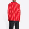 Mini-cardigan med logo overalt “Red White” 699822T32336090