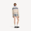Mini-shorts til kvinder i lysblå bleget denim Mini-shorts til kvinder i lysblå bleget denim