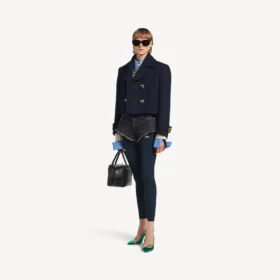 Mini-shorts til kvinder i navy/sort overfarvet