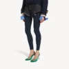 Mini-shorts til kvinder i navy/sort overfarvet