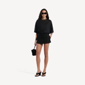 Mini-skort til kvinder i sort