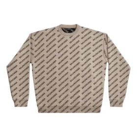 Mini-sweater med logo overalt “Beige” 736247T32339977