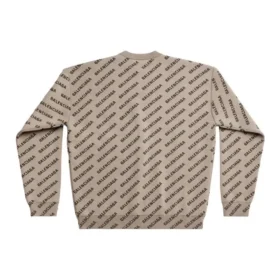 Mini-sweater med logo overalt “Beige” 736247T32339977