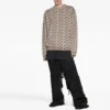 Mini-sweater med logo overalt “Beige” 736247T32339977