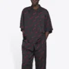 Minimal kortærmet T-shirt “Black Red” 658841TKO521076