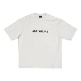 Mirror Balenciaga T-shirt, medium pasform, “Beige” 612966TNVV89784