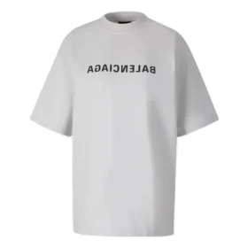 Mirror Balenciaga T-shirt, medium pasform, “White” 764235TNVR2-9784 Mirror Balenciaga T-shirt, medium pasform, “White” 764235TNVR2-9784