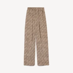Monogram-pyjamasbukser til kvinder i beige/sort