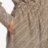 Monogram-pyjamasbukser til kvinder i beige/sort