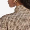 Monogramskjorte til kvinder i beige/sort