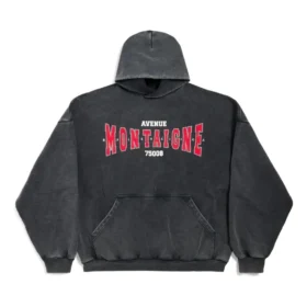Montaigne-hettetrøje i Large Fit “Black Faded” 803265TRVN21048