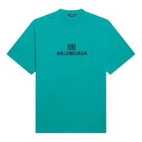 Mosaiklogo BB-alfabet, løse huller, distressed, kortærmet, unisex, blå 651795TKVF53660