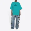 Mosaiklogo BB-alfabet, løse huller, distressed, kortærmet, unisex, blå 651795TKVF53660