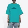 Mosaiklogo BB-alfabet, løse huller, distressed, kortærmet, unisex, blå 651795TKVF53660