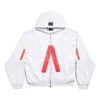 Music Archive Series Connected Zip Up Medium Fit Hættetrøje “Light Grey Red” 744457TQVA61561