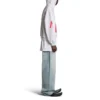 Music Archive Series Connected Zip Up Medium Fit Hættetrøje “Light Grey Red” 744457TQVA61561