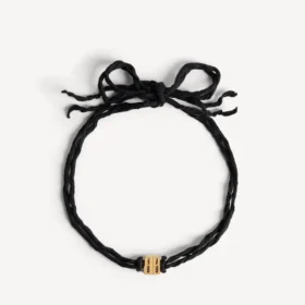 Nano-bånd-choker til kvinder i sort/skinnende guld