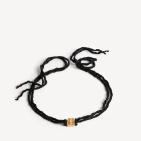 Nano-bånd-choker til kvinder i sort/skinnende guld