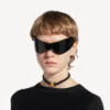 Nano-bånd-choker til kvinder i sort/skinnende guld