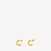 Nano-høreringe til kvinder i skinnende guld
