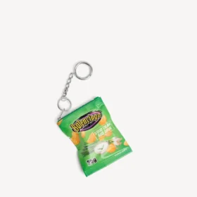 Nøglering med Chips-charm i grøn