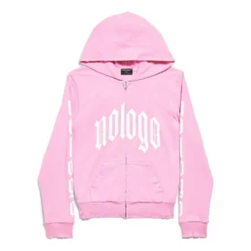 Nologo Zip-up Hættetrøje Small Fit “Light Pink White” 788243TQVK55708