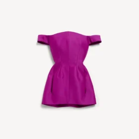 Off-shoulder minikjole til kvinder i lilla