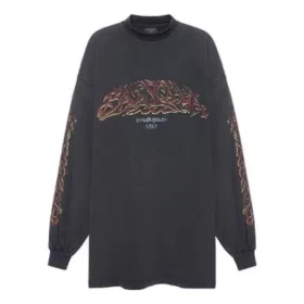Offshore langærmet T-shirt, oversized “Black Faded” 739027TPVM81568