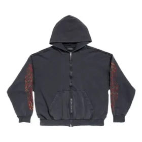 Offshore Zip Up-hettetrøje, medium pasform “Black Faded” 770939TPVM91568
