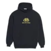 Oversized BB-hettetrøje i interlock “Black Yellow” 578138TEV191361