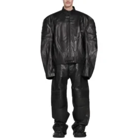 Oversized bikerjakke “Black” 744983TOS141000