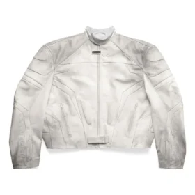 Oversized bikerjakke “White” 744983TOS149012