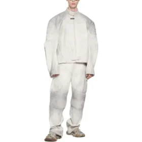 Oversized bikerjakke “White” 744983TOS149012