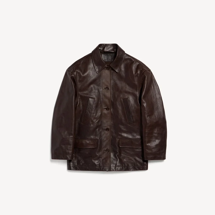 Oversized carcoat til kvinder i kaffefarve Oversized carcoat til kvinder i kaffefarve