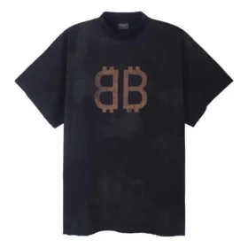 Oversized Crypto-T-shirt “Black Faded” 739028TOVN81055