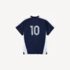 Oversized fodbold-T-shirt til mænd i marineblå