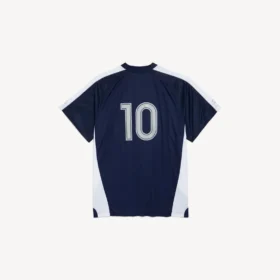 Oversized fodbold-T-shirt til mænd i marineblå