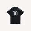 Oversized fodbold-T-shirt til mænd i sort